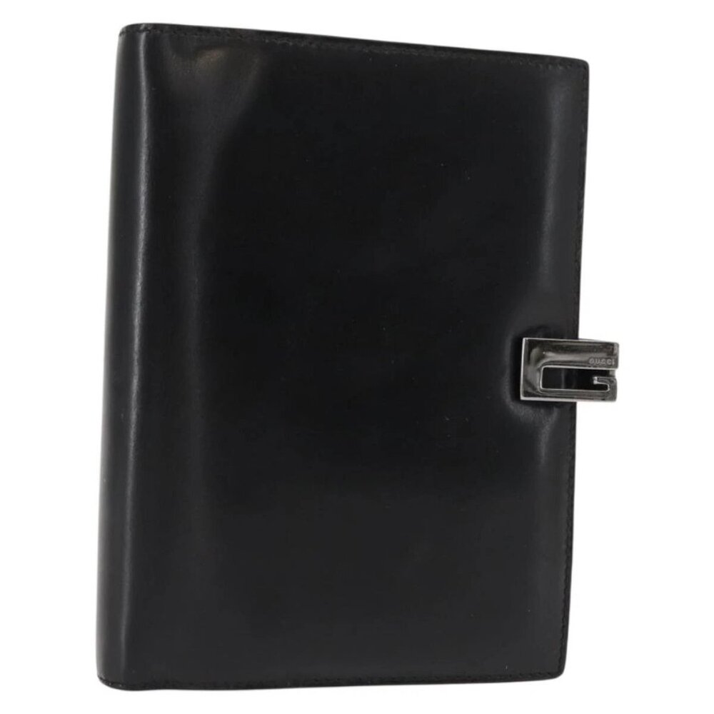 GUCCI Day Planner Cover Leather Black